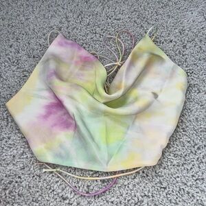 Zara Tie Dye Tie Back Crop Top Womens Size Medium